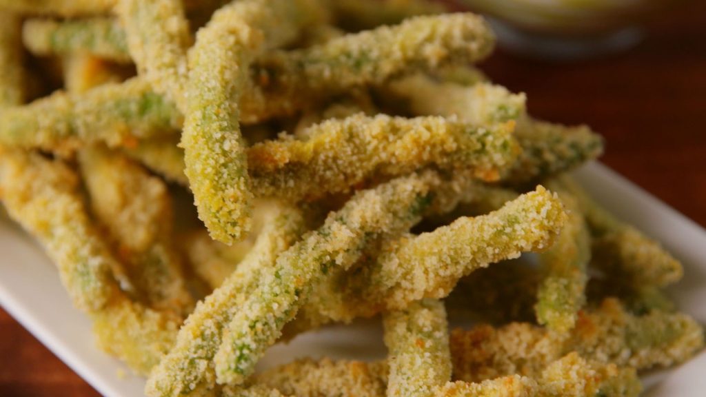 Nejlepší zelené fazole s strouhanou strouhankou. Není lepší recept.