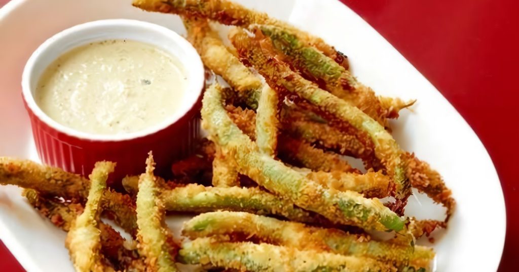 Nejlepší zelené fazole s strouhanou strouhankou. Není lepší recept.