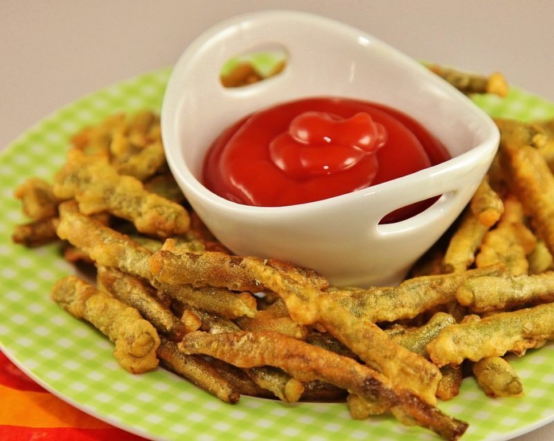 Nejlepší zelené fazole s strouhanou strouhankou. Není lepší recept.